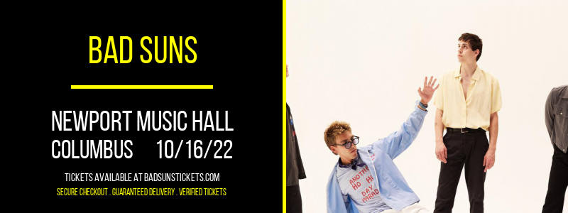 Bad Suns at Bad Suns Tour tickets Bad Suns at Bad Suns Tour