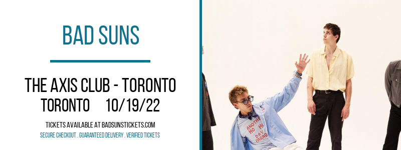 Bad Suns at Bad Suns Tour tickets Bad Suns at Bad Suns Tour